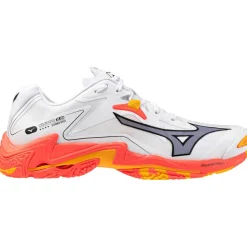 Mizuno Wave Lightning Z8 indoorschoenen heren white fiery coral 2 citrus