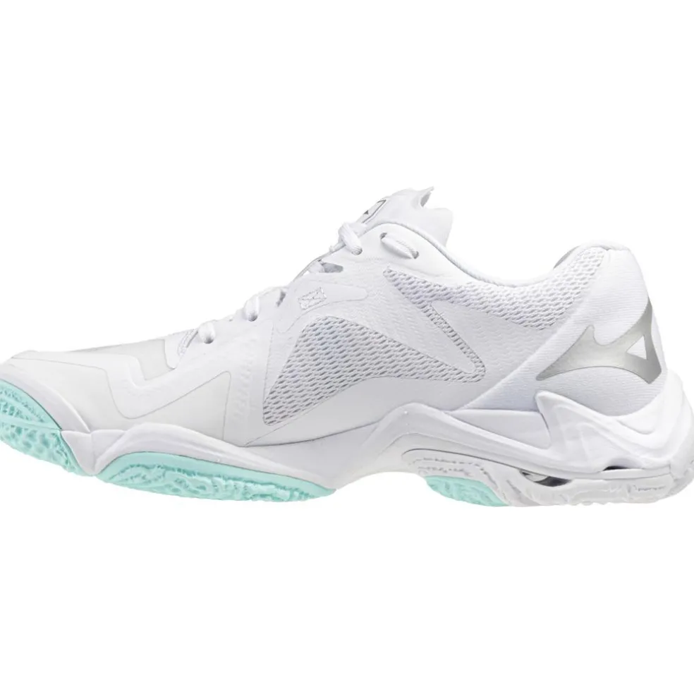 Mizuno Wave Lightning Z8 indoorschoenen dames white blue tint