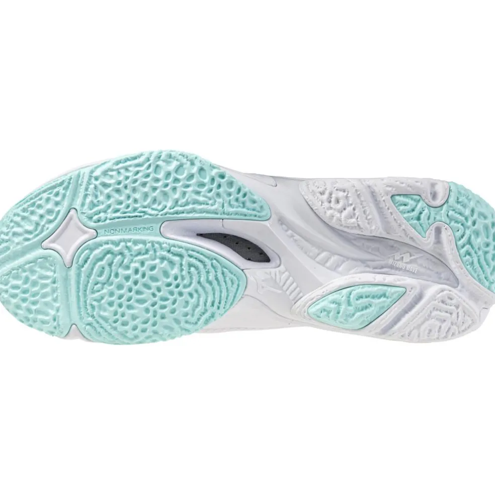 Mizuno Wave Lightning Z8 indoorschoenen dames white blue tint