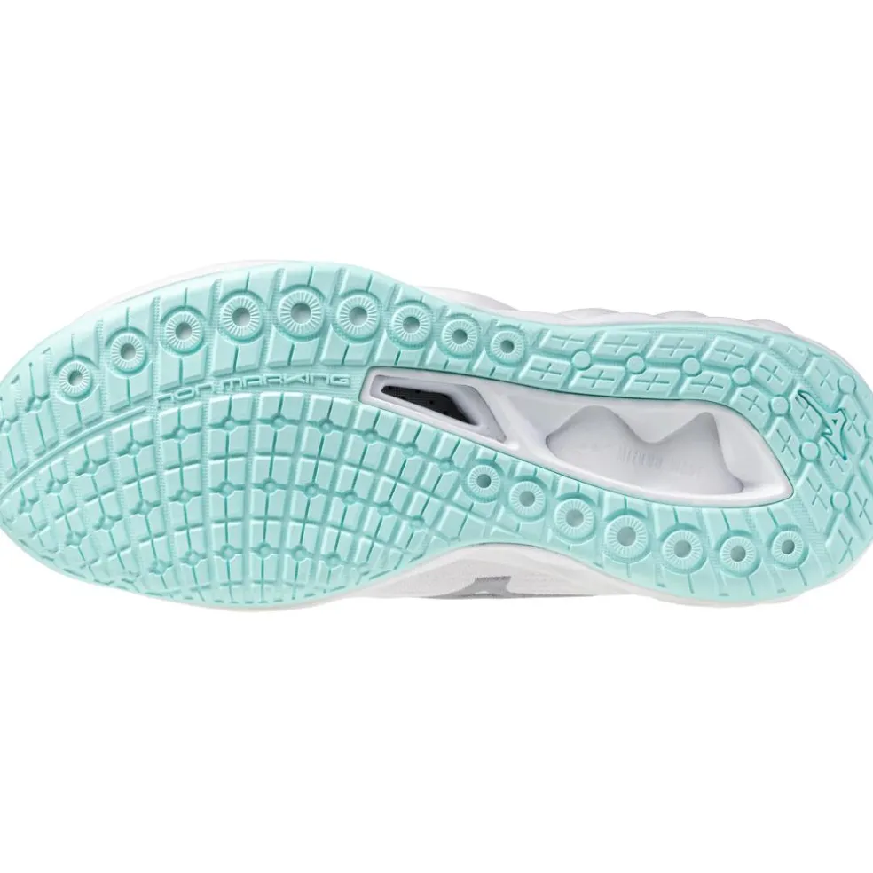 Mizuno Wave Luminious 3 indoorschoenen dames white blue tint