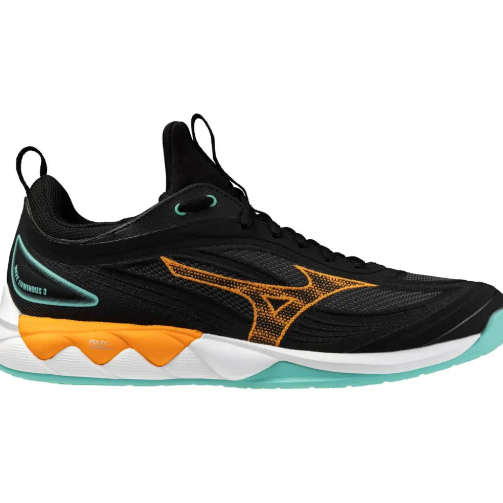 Mizuno Wave Luminous 3 indoorschoenen heren black tangelo icegreen
