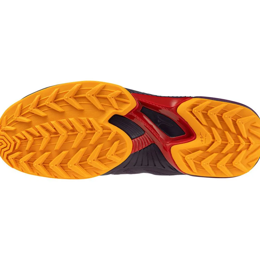 Mizuno Wave Panthera hockeyschoenen purple magic carrot curl high risk red