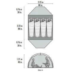 MSR Elixir 4 V2 lichtgewicht koepeltent red