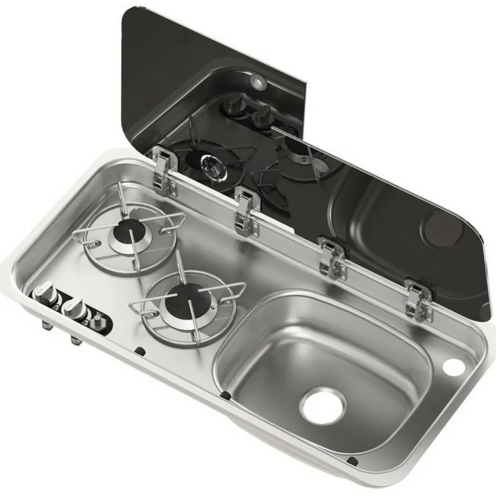 Navy Load 2-pits kook-spoelcombinatie rechts