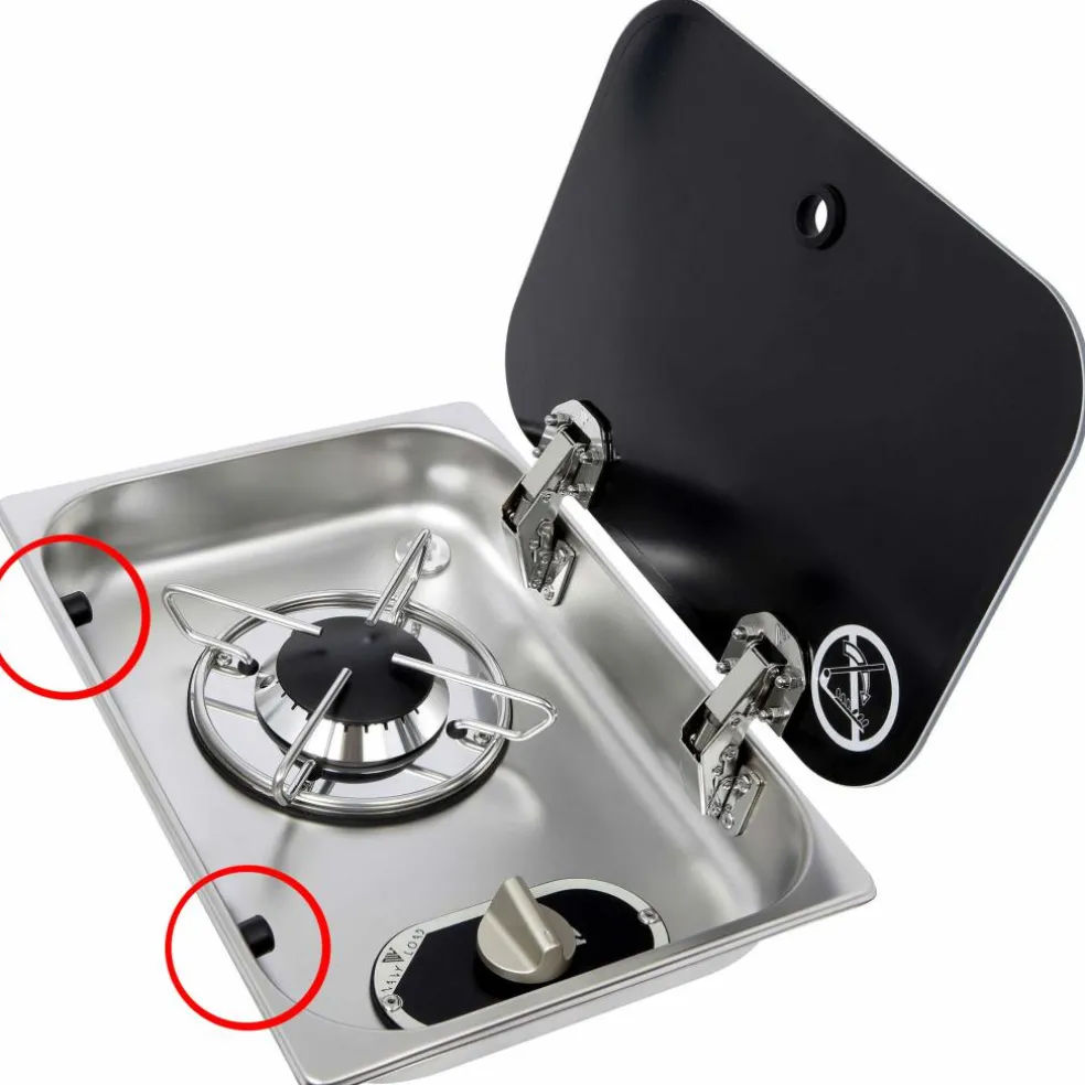 Navy Load Steundop glasplaat zwart per 2 stuks