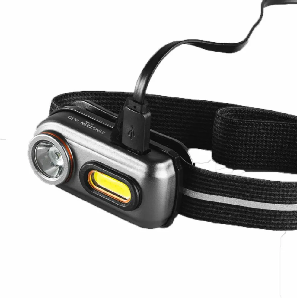 Nebo Einstein 400 oplaadbare hoofdlamp grijs