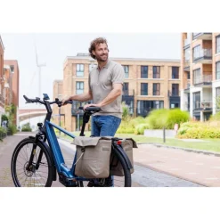 New Looxs Leeds Double fietstas 38 liter taupe