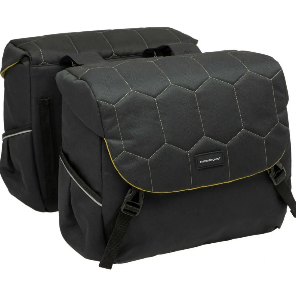 New Looxs Mondi Joy Double fietstas 38 liter quilted black