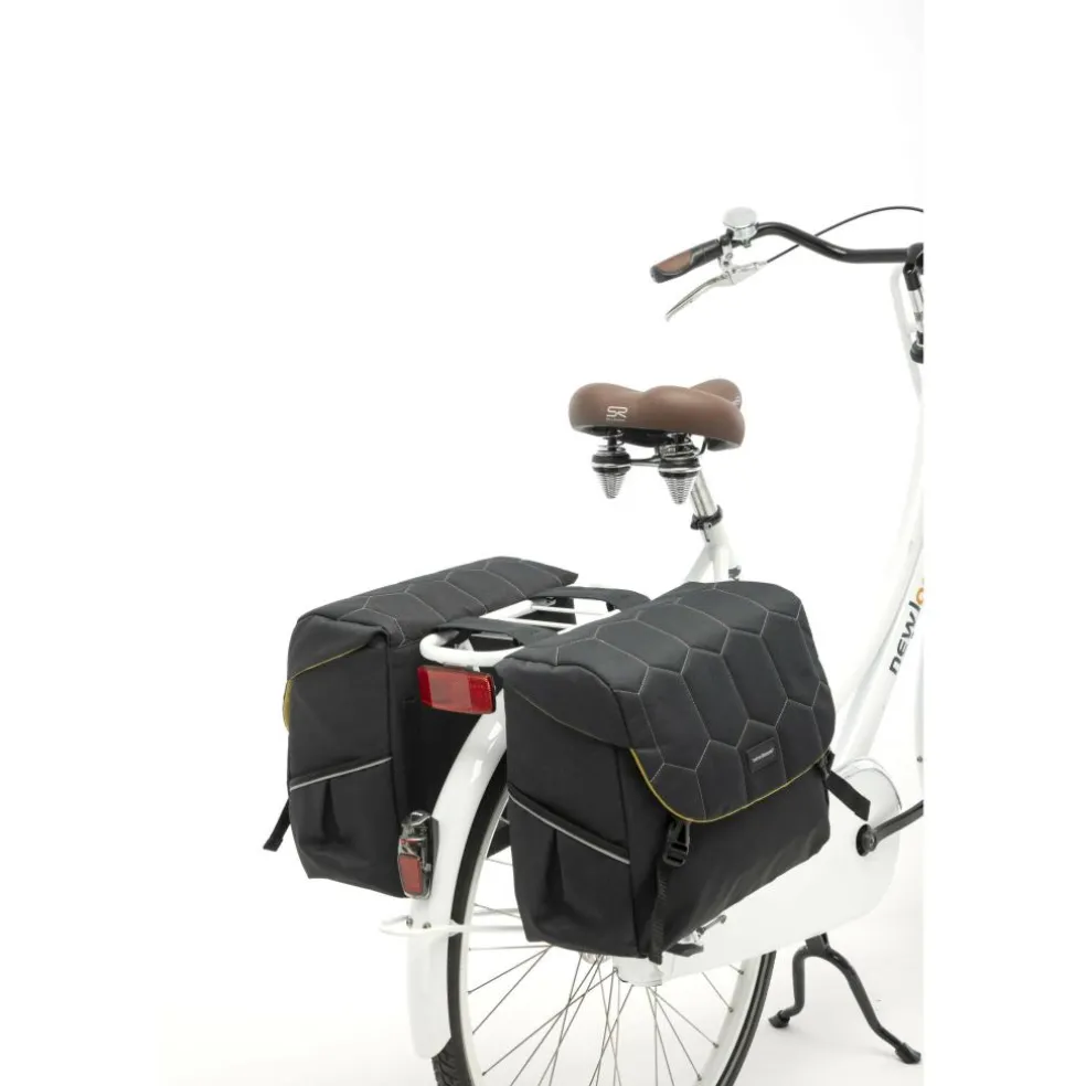 New Looxs Mondi Joy Double fietstas 38 liter quilted black