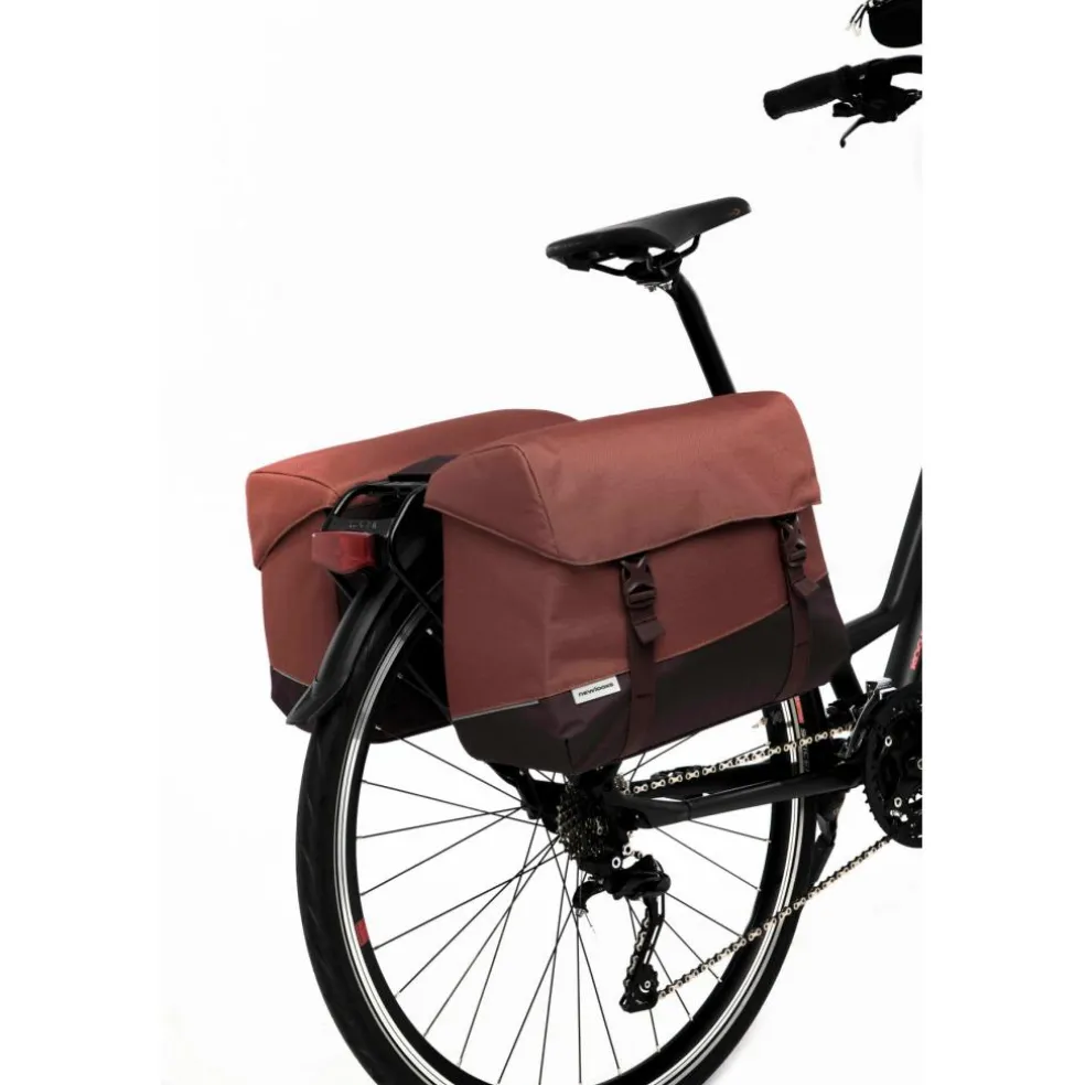 New Looxs Oslo Joli Double fietstas 37 liter burgundy rust