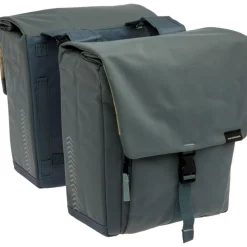 New Looxs Tulum Double fietstas 32 liter grey green