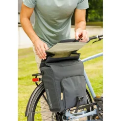 New Looxs Tulum Double fietstas 32 liter grey green