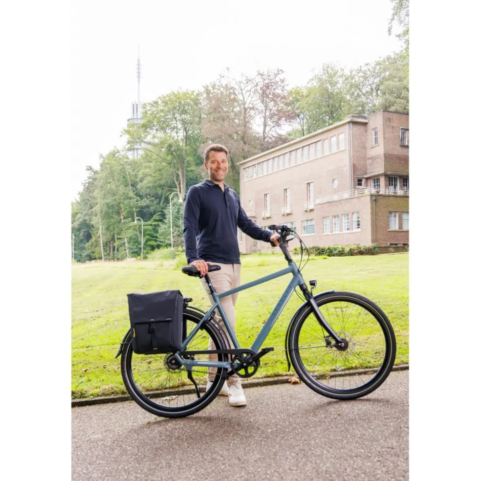 New Looxs Tulum Double fietstas 32 liter grey green