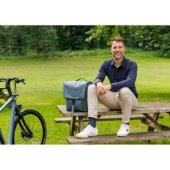 New Looxs Tulum Single fietstas 16 liter grey green