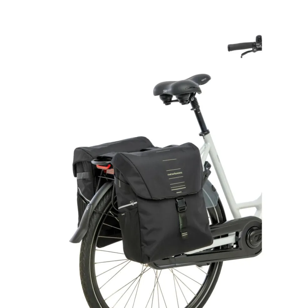New Looxs Vigo Double fietstas 40 liter black green