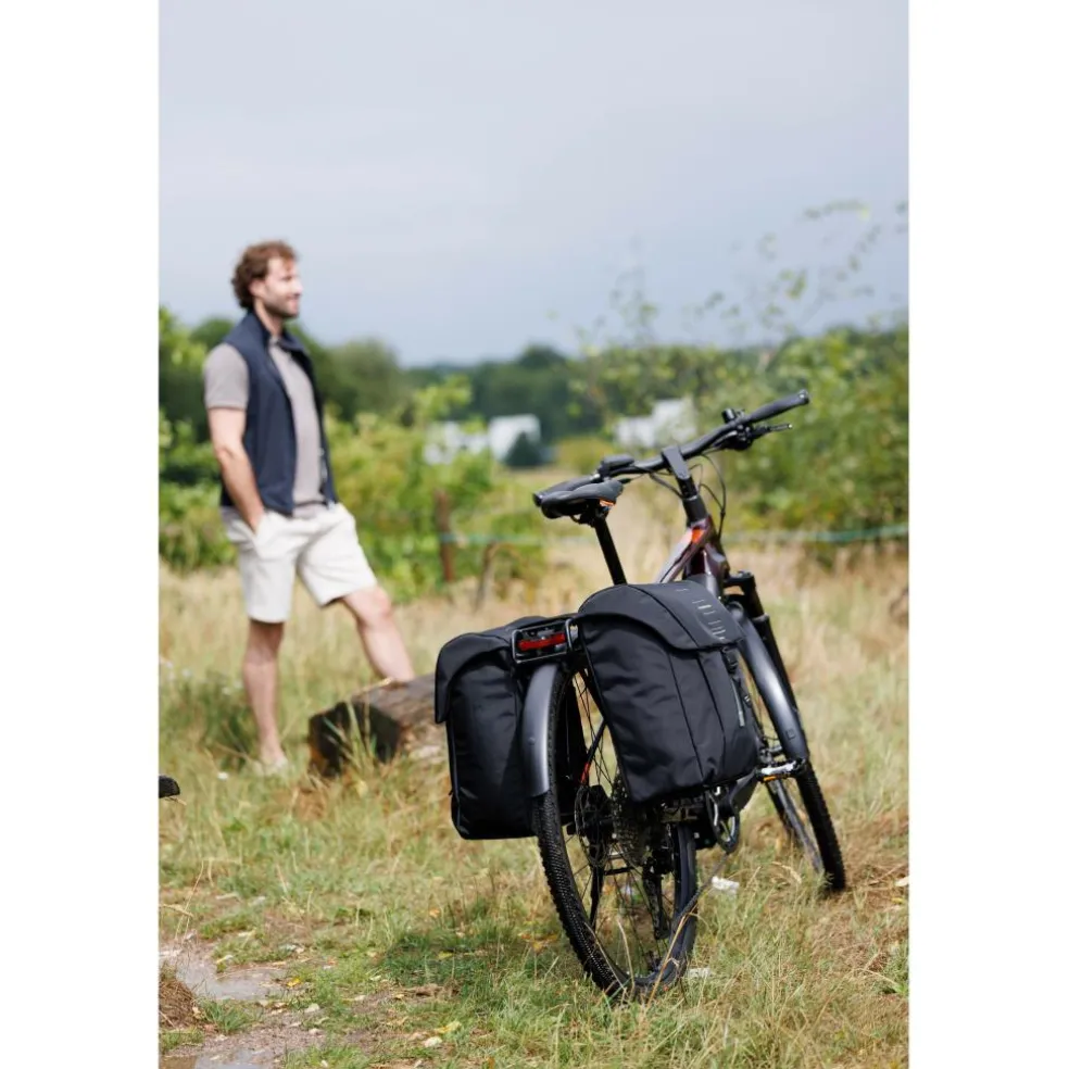 New Looxs Vigo Double fietstas 40 liter black green