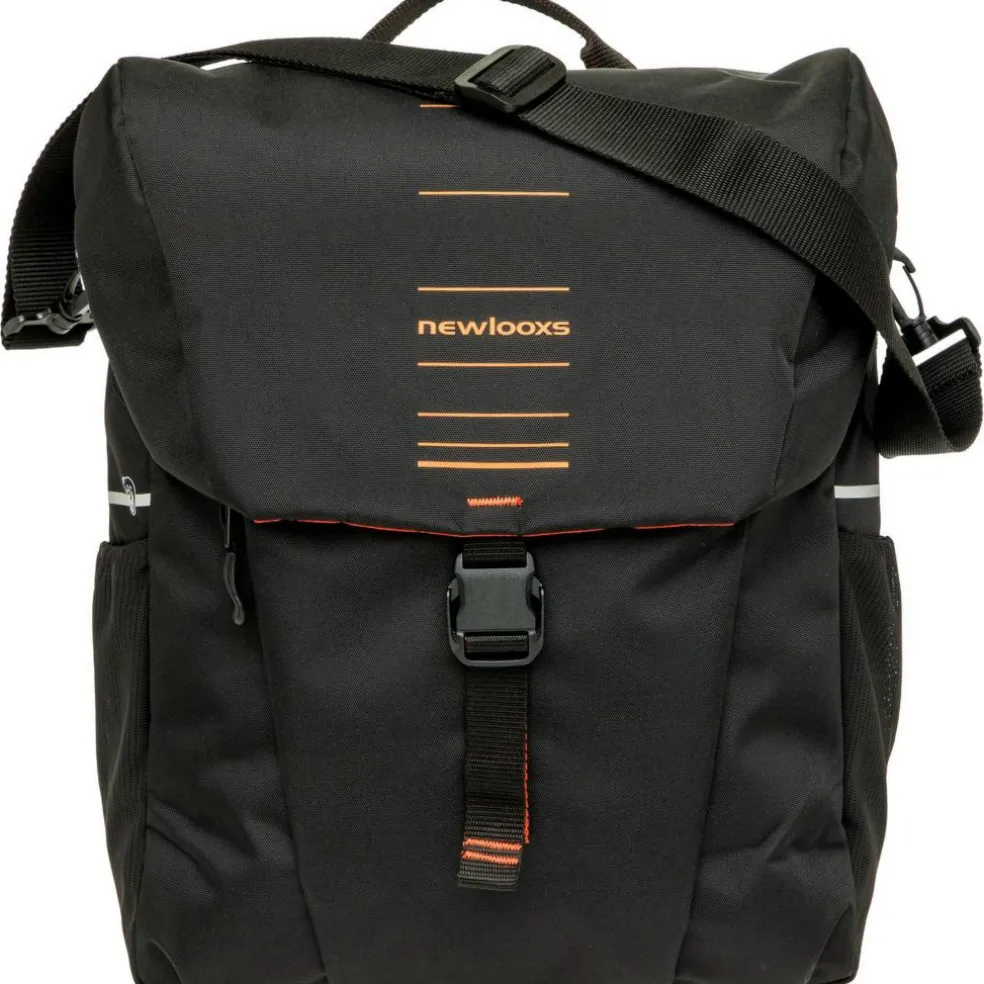 New Looxs Vigo Single fietstas 20 liter black orange