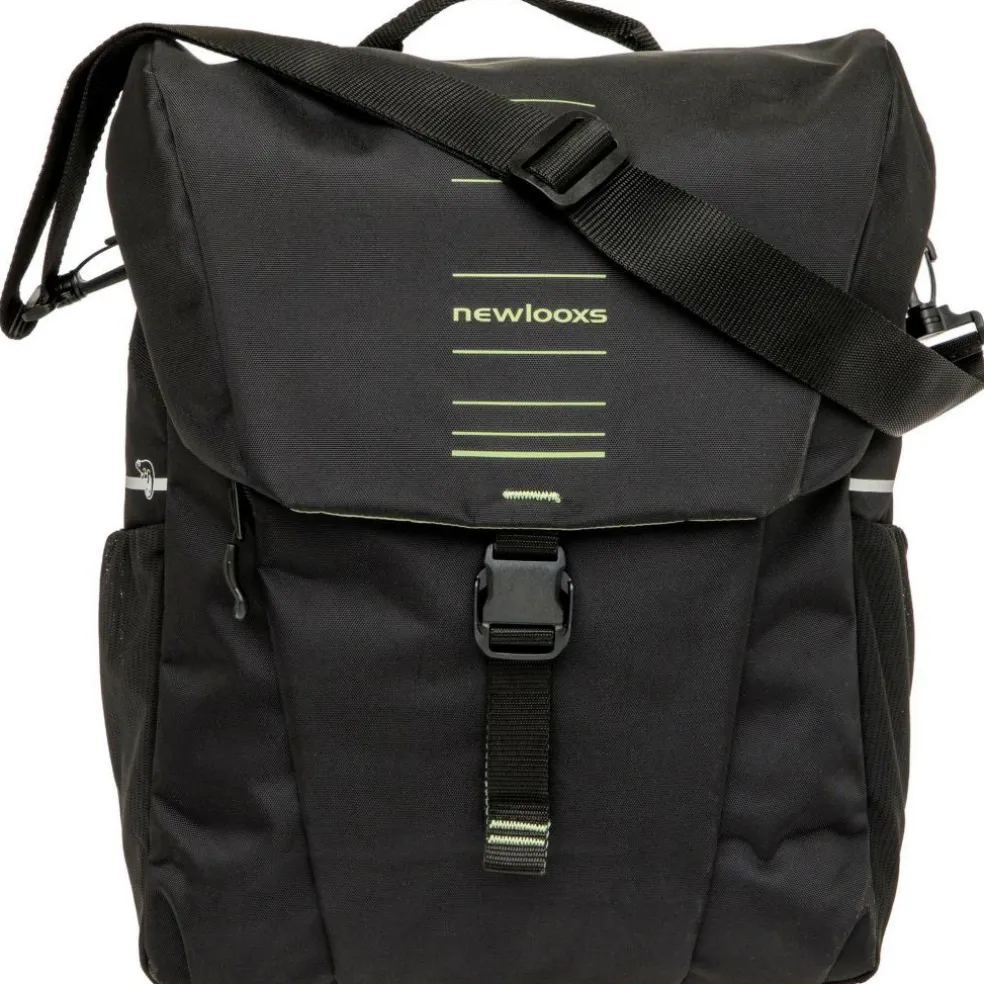 New Looxs Vigo Single fietstas 20 liter black green