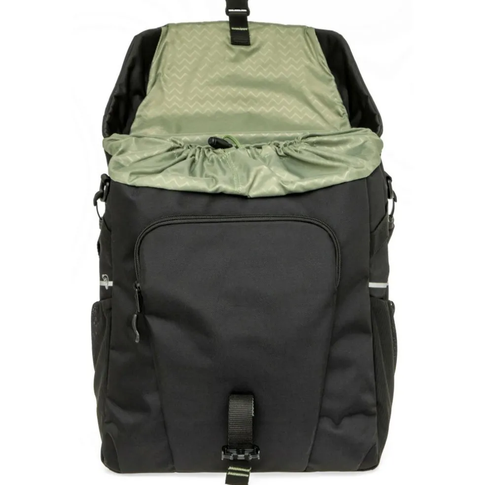 New Looxs Vigo Single fietstas 20 liter black green