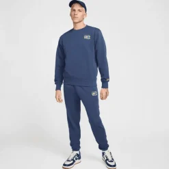 Nike Club FT Crew Bolt sweater heren midnight navy  lightening