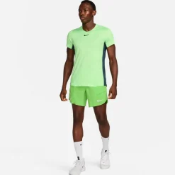Nike Court Dri-FIT Advantage tennisshirt heren lime blast deep jungle black