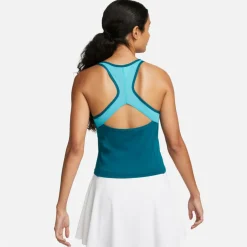 Nike Court Dri-FIT Slam tennis tanktop dames geode teal teal nebula white