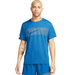 Nike Miler Flash Dri-FIT UV hardloopshirt heren court blue reflective silver
