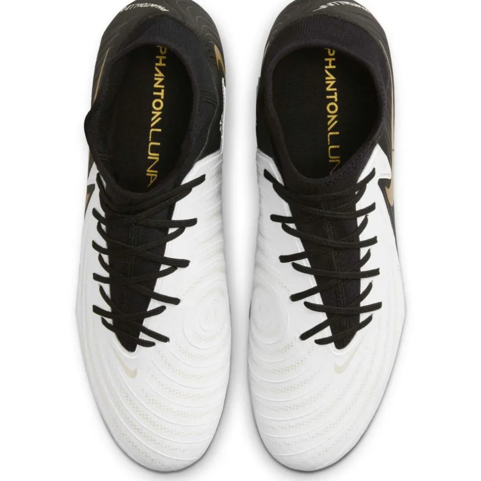 Nike Phantom Luna II Academy voetbalschoenen heren white metallic gold coin black