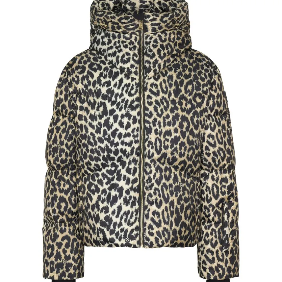 NIKKIE Newport Leopard winterjas dames hummus