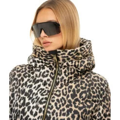 NIKKIE Newport Leopard winterjas dames hummus