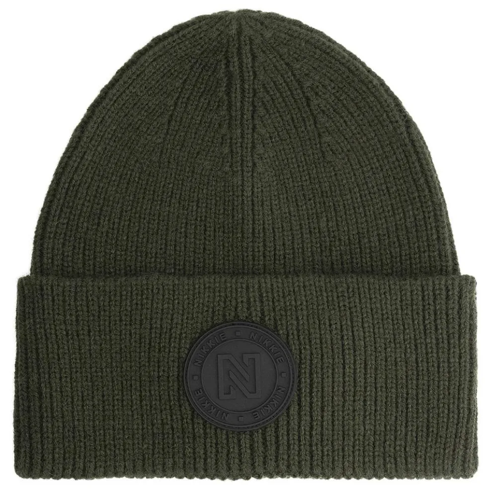 NIKKIE Round Patch muts dames forest green