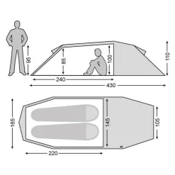 Nordisk Oppland 2 SI 2.0 lichtgewicht tunneltent green