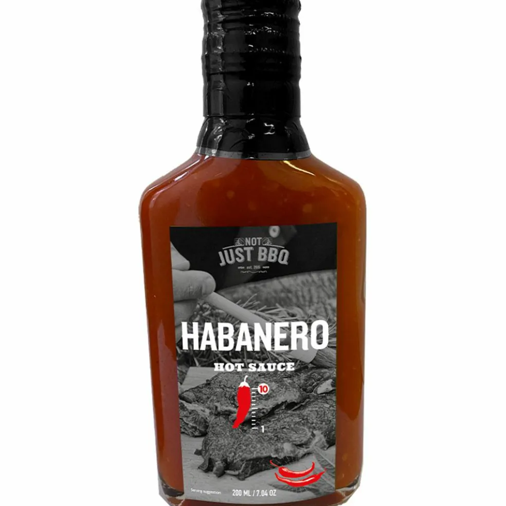 Not Just Bbq XL Chili fles Habanero Hot Sauce barbecuesaus