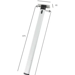 Novus Klaptafelpoot met bovenknik lichtgrijs