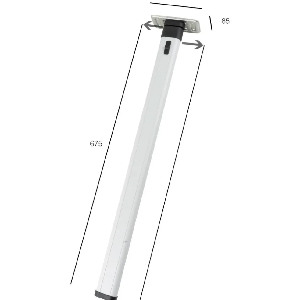 Novus Klaptafelpoot met bovenknik lichtgrijs