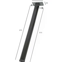 Novus Klaptafelpoot met bovenknik zwart