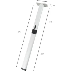 Novus Klaptafelpoot met middenknik lichtgrijs