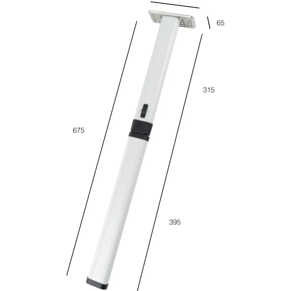 Novus Klaptafelpoot met middenknik lichtgrijs