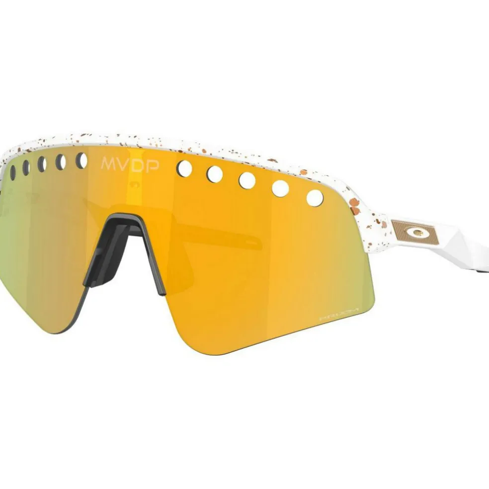 Oakley Sutro Lite Sweep Mathieu Van Der Poel Signature Series zonnebril prizm 24k red gold splatter