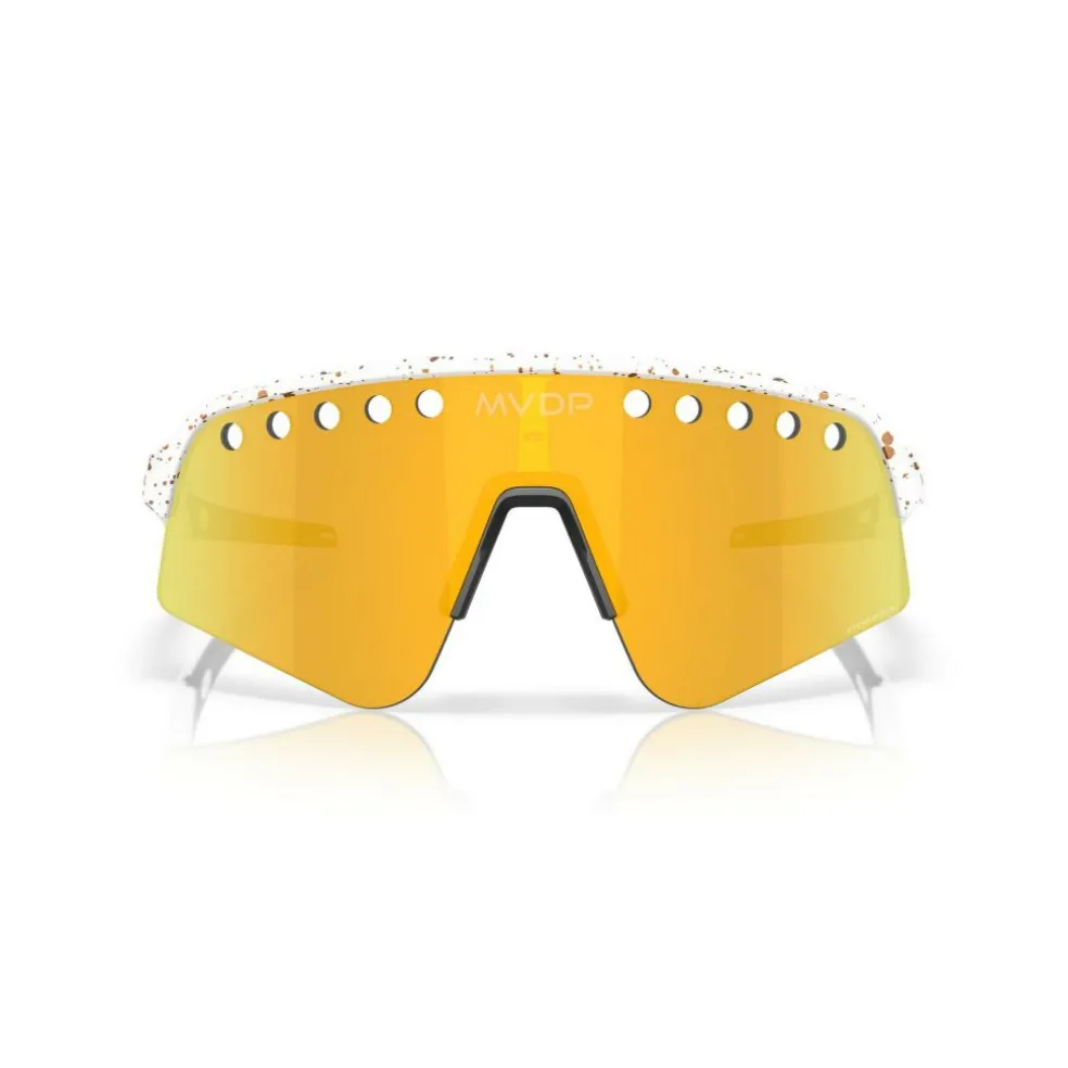 Oakley Sutro Lite Sweep Mathieu Van Der Poel Signature Series zonnebril prizm 24k red gold splatter