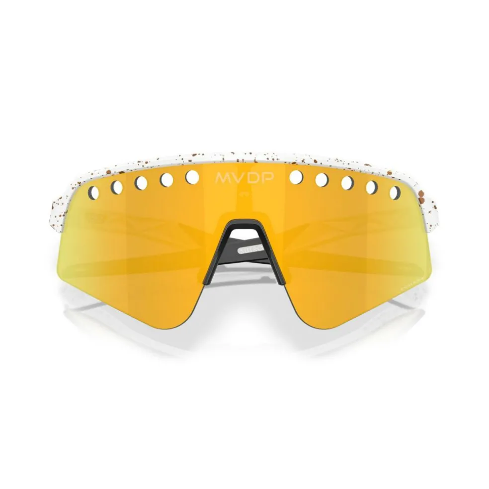 Oakley Sutro Lite Sweep Mathieu Van Der Poel Signature Series zonnebril prizm 24k red gold splatter