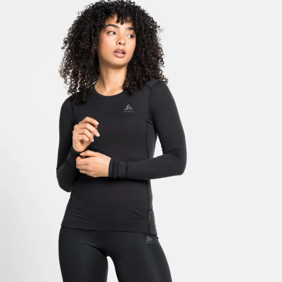 ODLO Natural 100 Merino Warm LS thermoshirt dames black