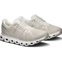 On Cloud 6 hardloopschoenen dames pearl white