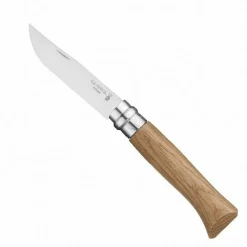 Opinel N08 zakmes hout zilver