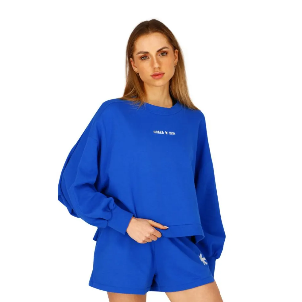 Osaka Cropped sweater dames princess blue