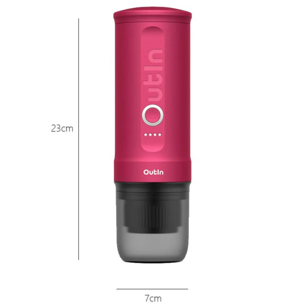 OutIn Nano draagbare espressomachine fuchsia pink