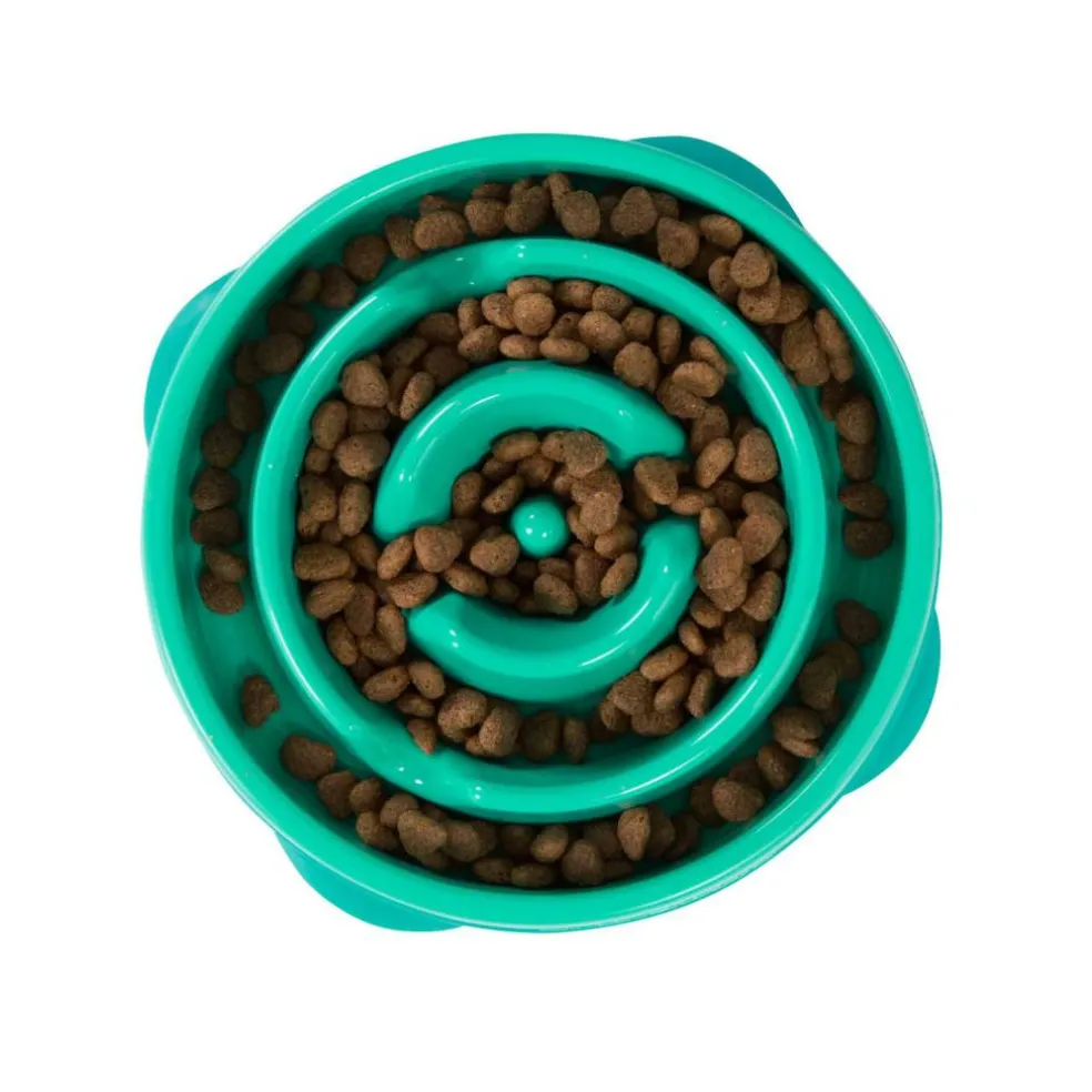 Outward Hound Fun Feeder Slo Bowl Mini voerbak groen