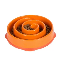 Outward Hound  Fun Feeder Slo Bowl Mini voerbak oranje