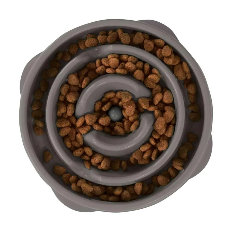 Outward Hound Fun Feeder Drop Medium voerbak grey