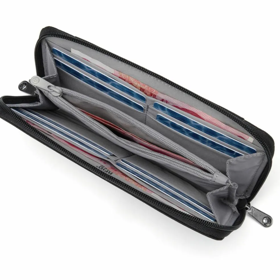 PacSafe RFIDsafe Continental portemonnee jet black